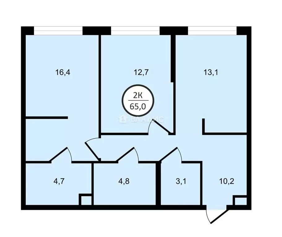 2-комнатная квартира: Москва, улица Юннатов, 4кА (65 м) - Фото 1