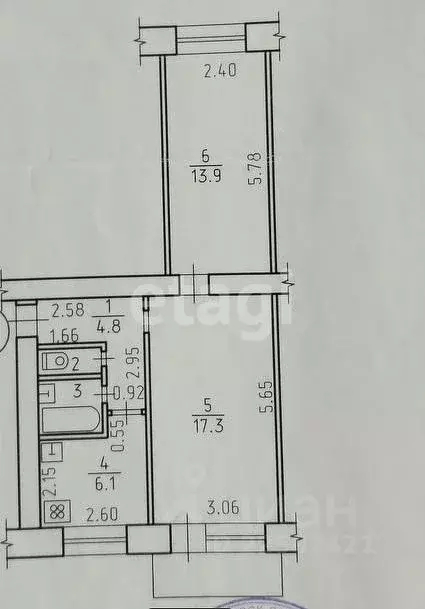 2-к кв. Удмуртия, Ижевск ул. Имени Татьяны Барамзиной, 20 (45.5 м) - Фото 2