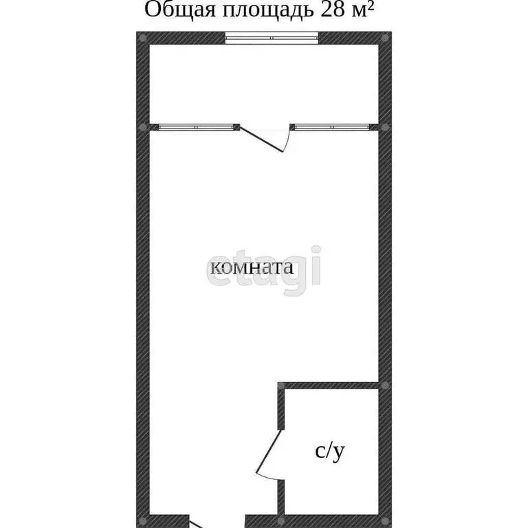 Квартира-студия: Вологда, улица Карла Маркса, 121 (28 м) - Фото 0