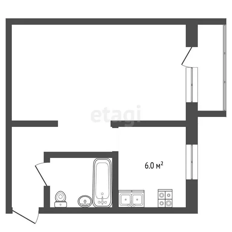 1-комнатная квартира: Пермь, улица Одоевского, 23 (30 м) - Фото 1