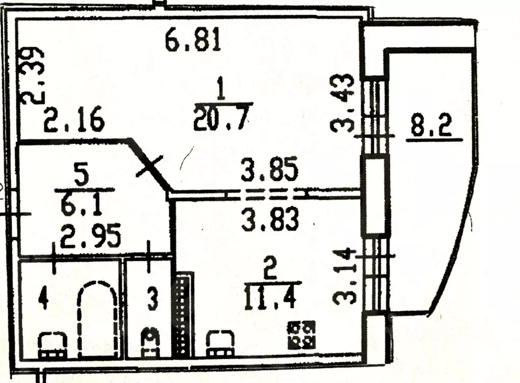 1-к кв. Санкт-Петербург Краснопутиловская ул., 76к2 (43.8 м) - Фото 2