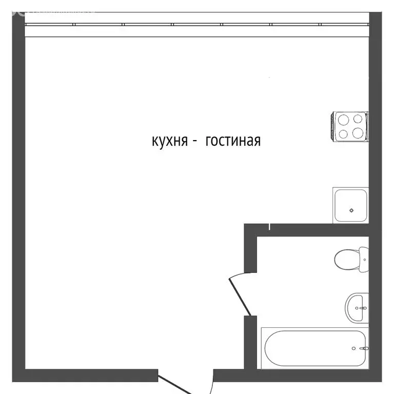 1-комнатная квартира: Сочи, Виноградная улица, 206 (33.1 м) - Фото 0