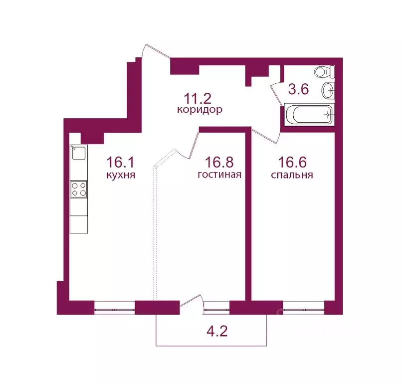 2-к кв. Иркутская область, Иркутск Топкинский мкр, Видный-3 жилой ... - Фото 0