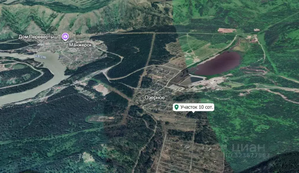 Участок в Алтай, Майминский район, Манжерокское с/пос, с. Озерное ул. ... - Фото 2