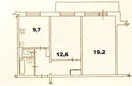 2-к. квартира, 52,8 м, 9/9 эт. - Фото 0