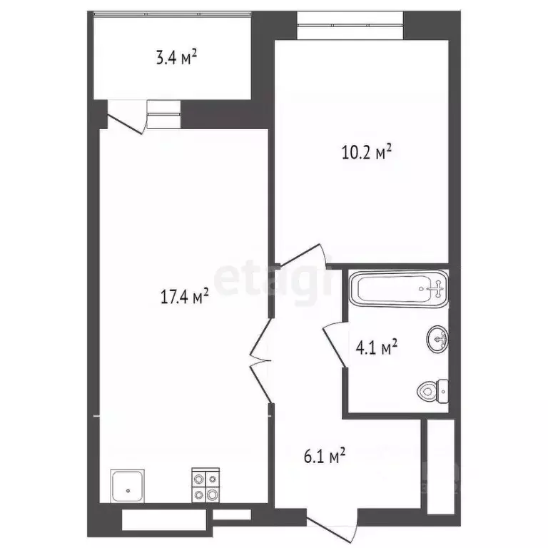 1-к кв. Ханты-Мансийский АО, Сургут ул. Ивана Захарова, 9/2 (37.5 м) - Фото 1