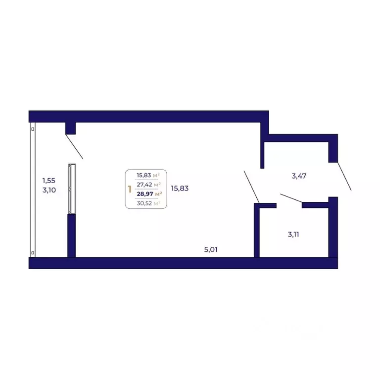 1-к кв. Башкортостан, Уфа Затон-Восточный жилрайон, Паруса жилой ... - Фото 1
