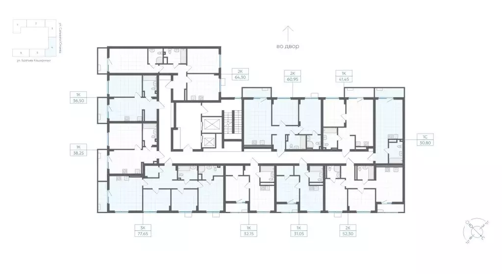 2-к кв. Челябинская область, Челябинск Клевер жилой комплекс (52.3 м) - Фото 2