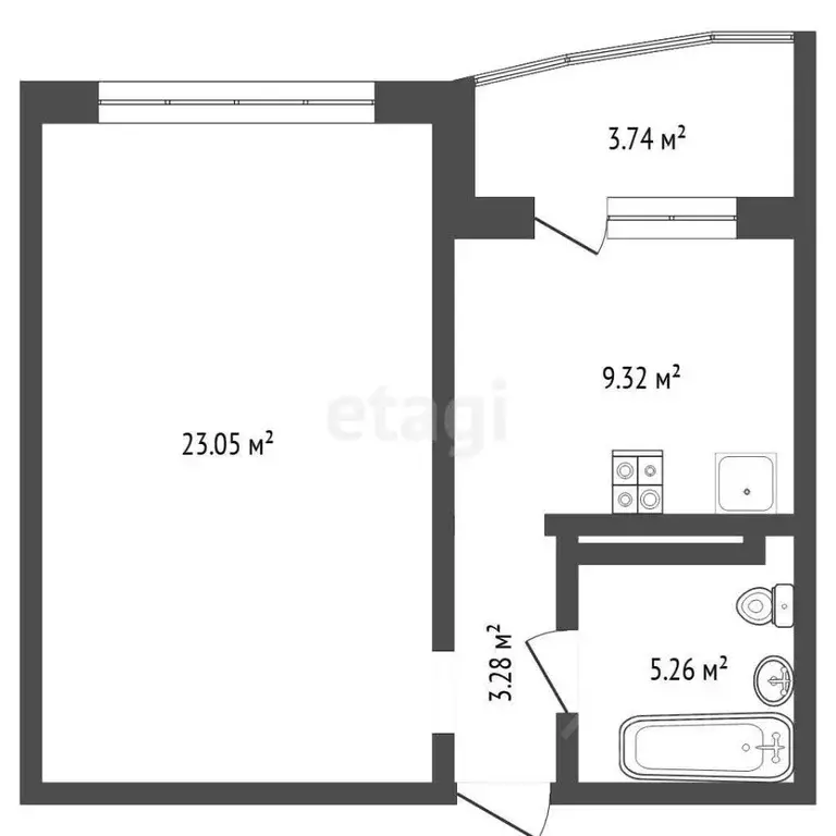 1-к кв. Тюменская область, Тюмень ул. Валентины Трофимовой, 9 (40.9 м) - Фото 0