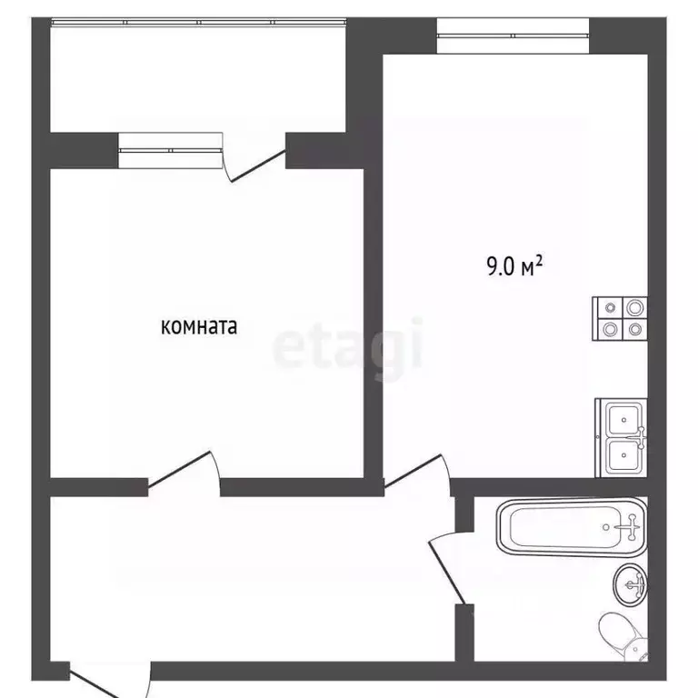 1-к кв. Ямало-Ненецкий АО, Муравленко ул. Украинских строителей, 20 ... - Фото 2