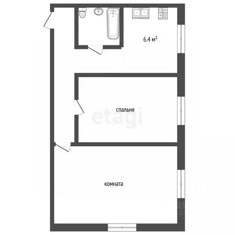 2-к кв. Забайкальский край, Чита Верхоленская ул., 22 (47.3 м) - Фото 2