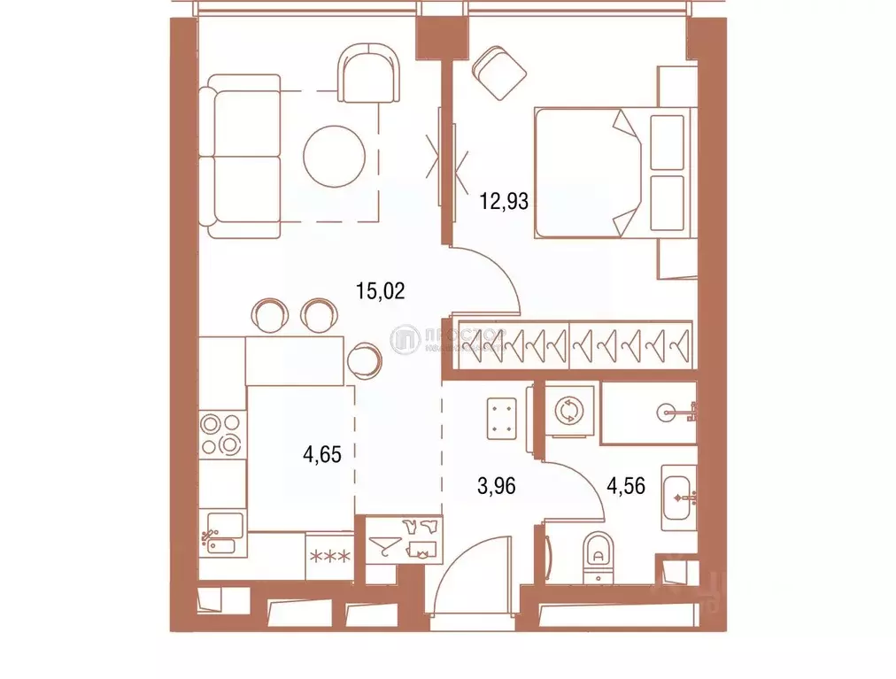 1-к кв. Москва 2-я Хуторская ул., 34 (41.11 м) - Фото 1