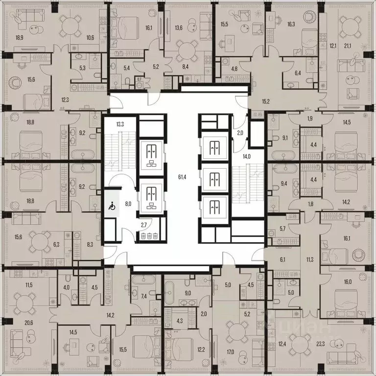 2-к кв. Москва Летниковская ул., 11к1 (58.2 м) - Фото 1