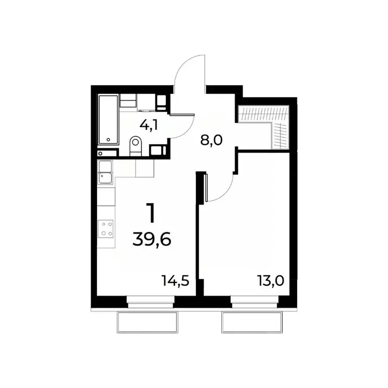 1-к кв. Нижегородская область, Нижний Новгород ул. Усиевича (39.6 м) - Фото 1