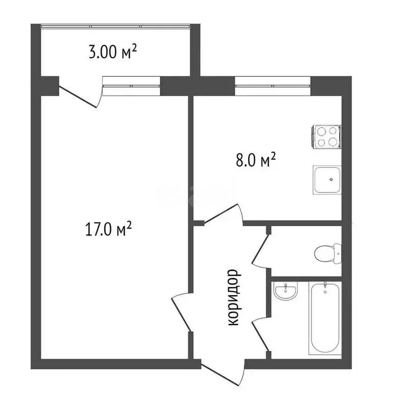 1-комнатная квартира: Воронеж, улица Шишкова, 57 (38 м) - Фото 1
