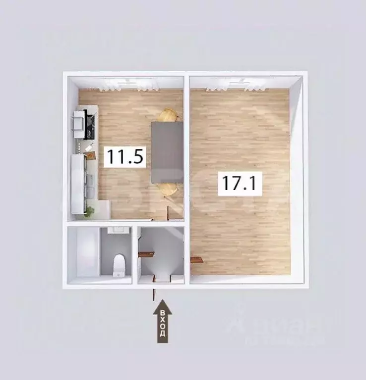 1-к кв. Омская область, Омск Привокзальный мкр, ул. Карбышева, 38 ... - Фото 1