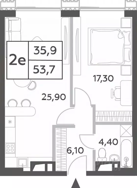 2-к кв. Москва просп. Генерала Дорохова, вл1к1 (53.7 м) - Фото 0