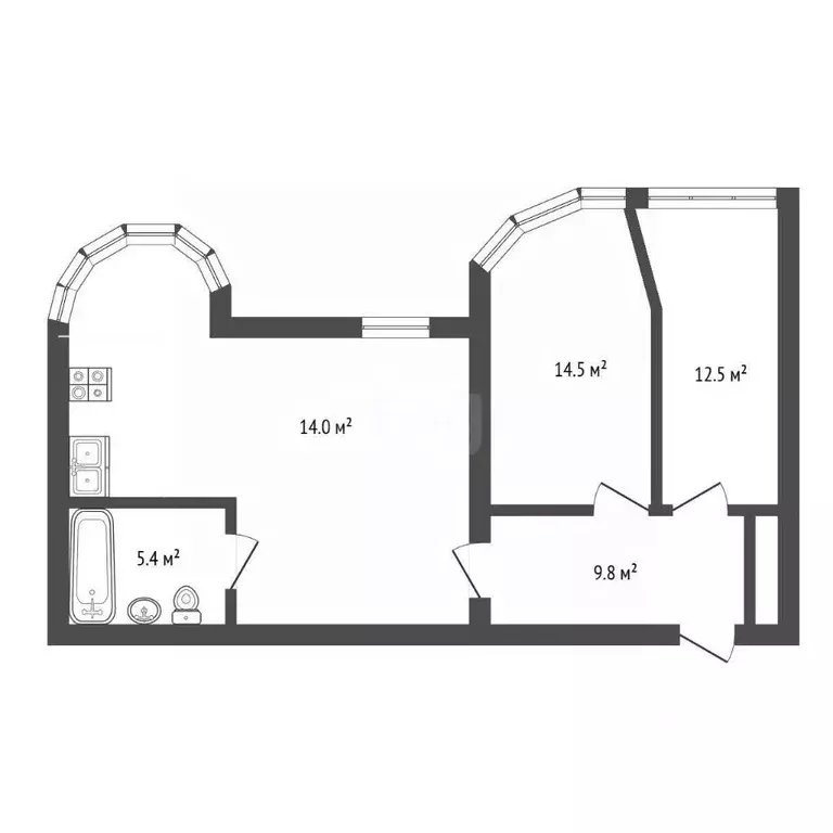 3-к кв. Крым, Ялта муниципальный округ, Восход пгт ул. Авроры, 110 ... - Фото 2