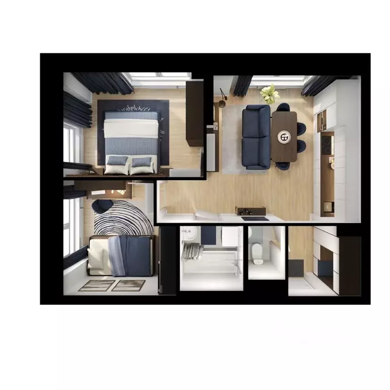 2-к кв. Приморский край, Владивосток ул. Борисенко, 48к4 (47.9 м) - Фото 1