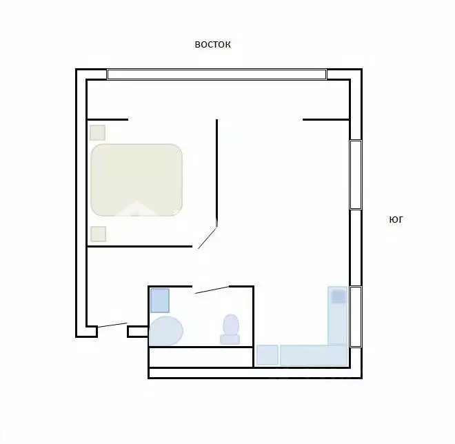 1-к кв. Приморский край, Уссурийск ул. Сергея Ушакова, 6А (33.7 м) - Фото 2