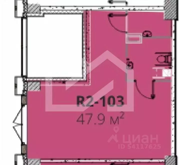 Помещение свободного назначения в Москва Ходынский бул., 6/2 (48 м) - Фото 2