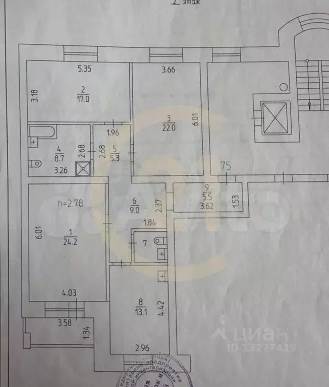 3-к кв. Пермский край, Пермь Уинская ул., 5 (107.5 м) - Фото 2