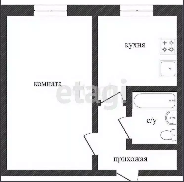 1-к кв. Вологодская область, Вологда Козленская ул., 127 (29.0 м) - Фото 1