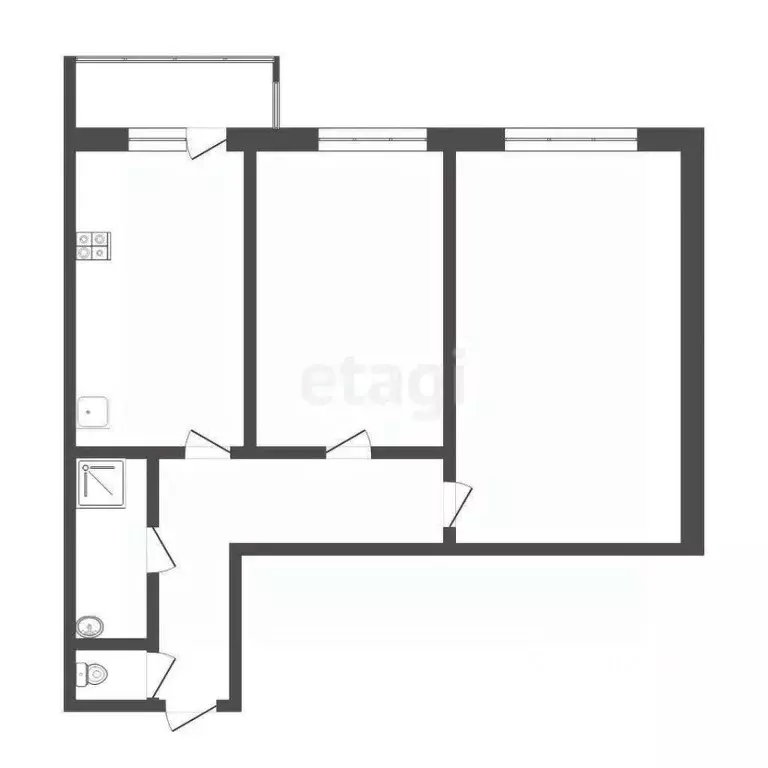 2-к кв. Мордовия, Саранск Мордовская ул., 35К195 (60.0 м) - Фото 2