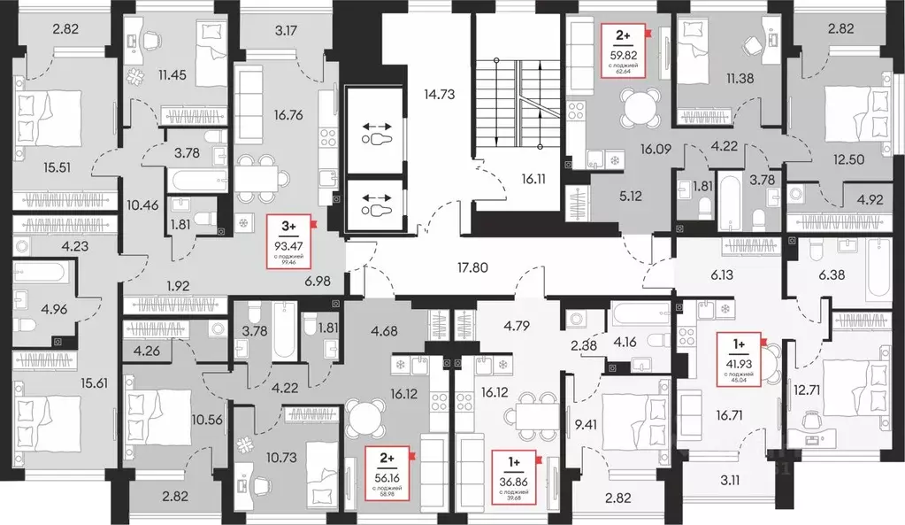 1-к кв. Ханты-Мансийский АО, Сургут 37-й мкр,  (36.86 м) - Фото 2
