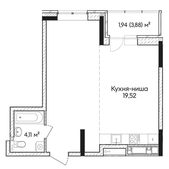 1-к кв. Удмуртия, Ижевск Новая Восьмая ул., 68 (50.43 м) - Фото 0