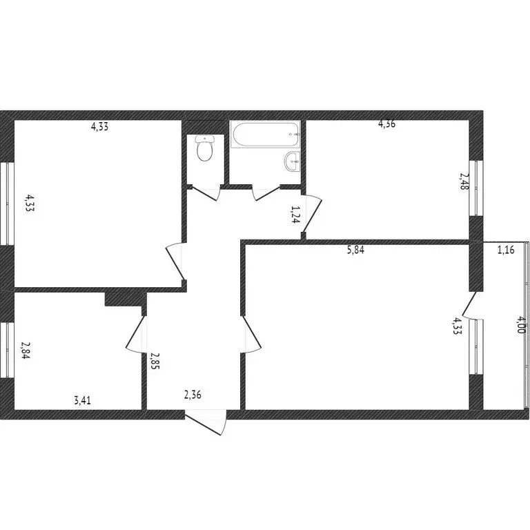 3-комнатная квартира: Омск, 28-я Северная улица, 24 (82 м) - Фото 1
