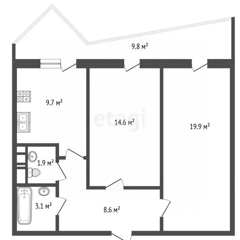 2-к кв. Крым, Алупка ул. И. Левитана, 3Д (68.0 м) - Фото 1