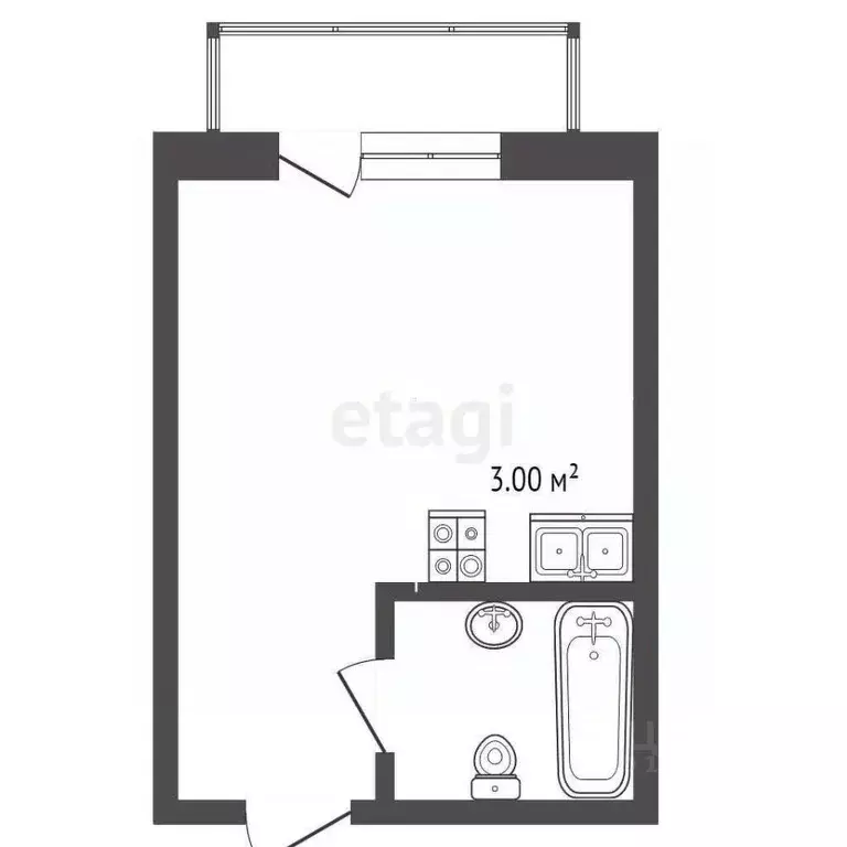 Студия Вологодская область, Вологда Архангельская ул., 12 (19.2 м) - Фото 2