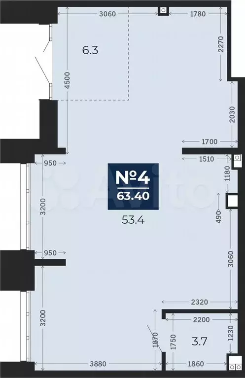 Продается торговое помещение, площадь 63.4 кв.м - Фото 0