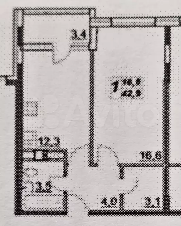1-к. квартира, 44 м, 9/9 эт. - Фото 0