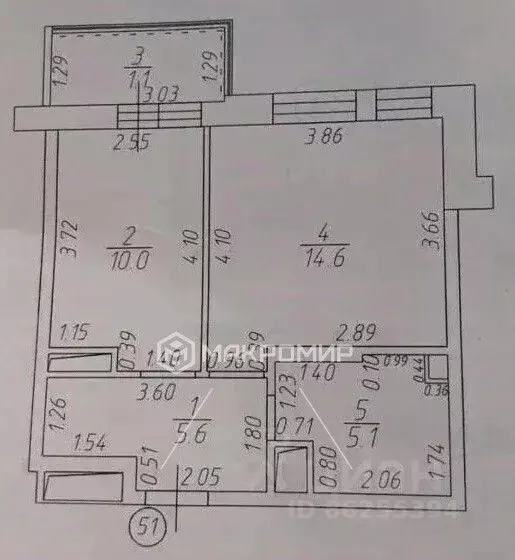 1-к кв. Татарстан, Казань ул. Академика Губкина, 12Б (38.6 м) - Фото 2