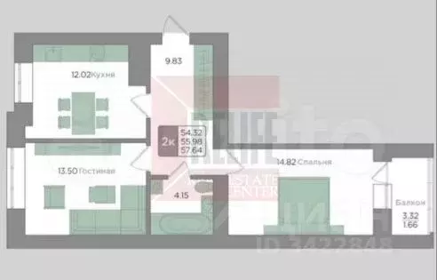 2-к кв. Калининградская область, Калининград Новгородская ул., 3Ак4 ... - Фото 2