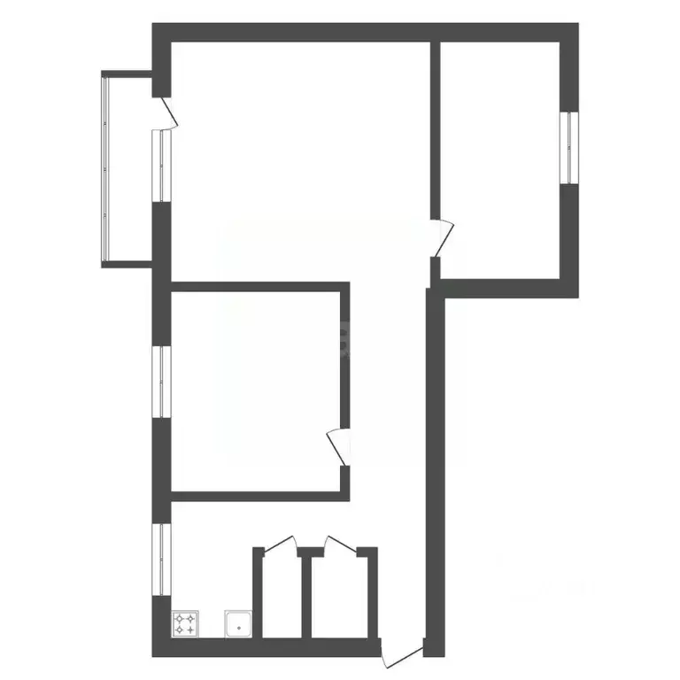 2-к кв. Амурская область, Сковородино Красноармейская ул., 2 (58.0 м) - Фото 1