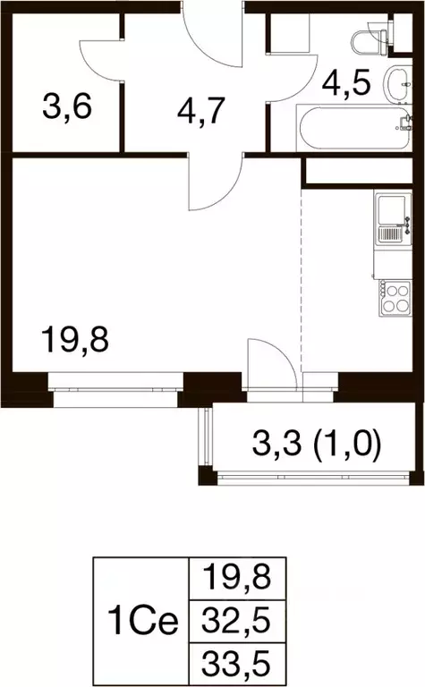 Студия Московская область, Балашиха Гагарина мкр, ул. Проектная, 9Ас1 ... - Фото 1
