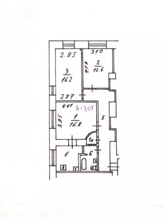 3-к кв. Москва Люсиновская ул., 68 (74.0 м) - Фото 1