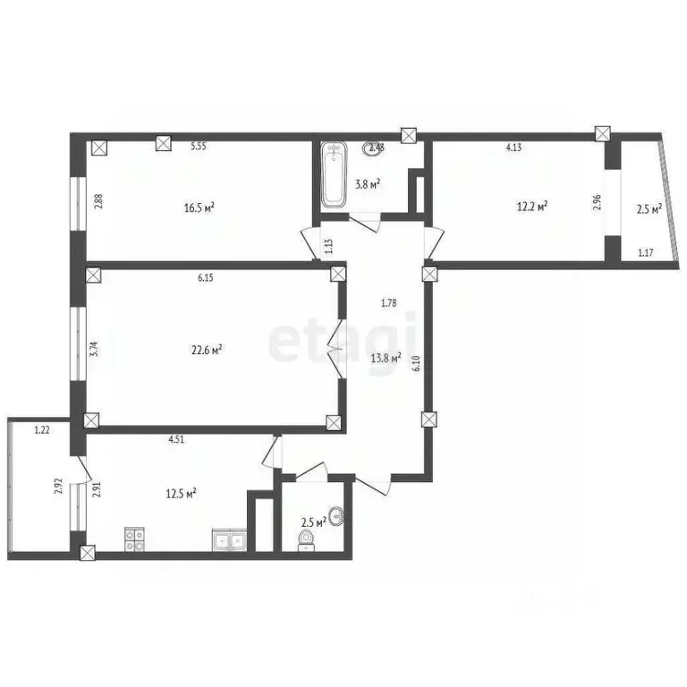 3-к кв. Псковская область, Псковский район, Завеличенская волость, д. ... - Фото 2