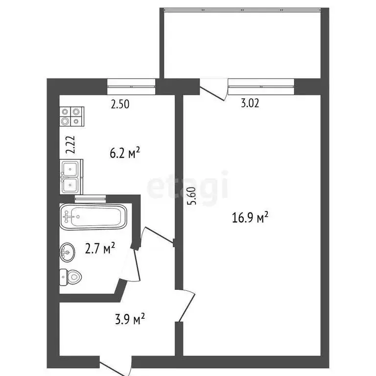 1-комнатная квартира: Севастополь, проспект Октябрьской Революции, 89 ... - Фото 1