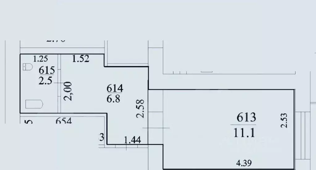 Студия Башкортостан, Уфа ул. Красина, 19 (21.0 м) - Фото 2