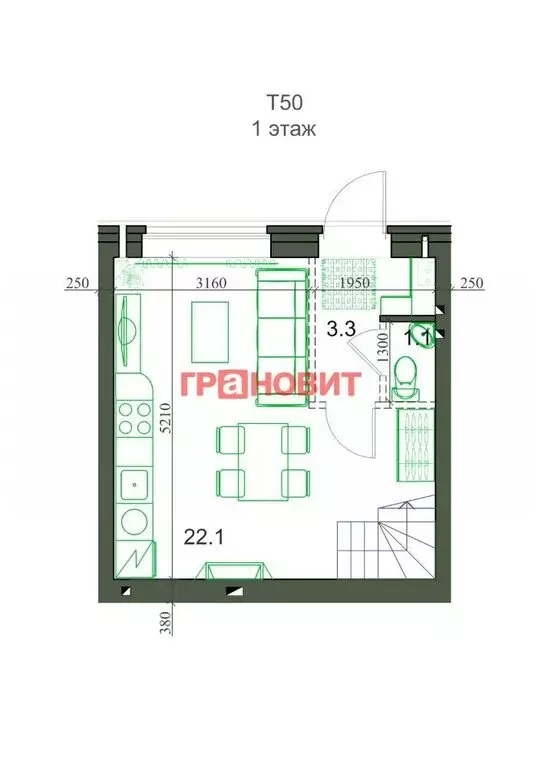 2-комнатная квартира: посёлок Садовый, микрорайон Берёзки-3, 2 (51 м) - Фото 0