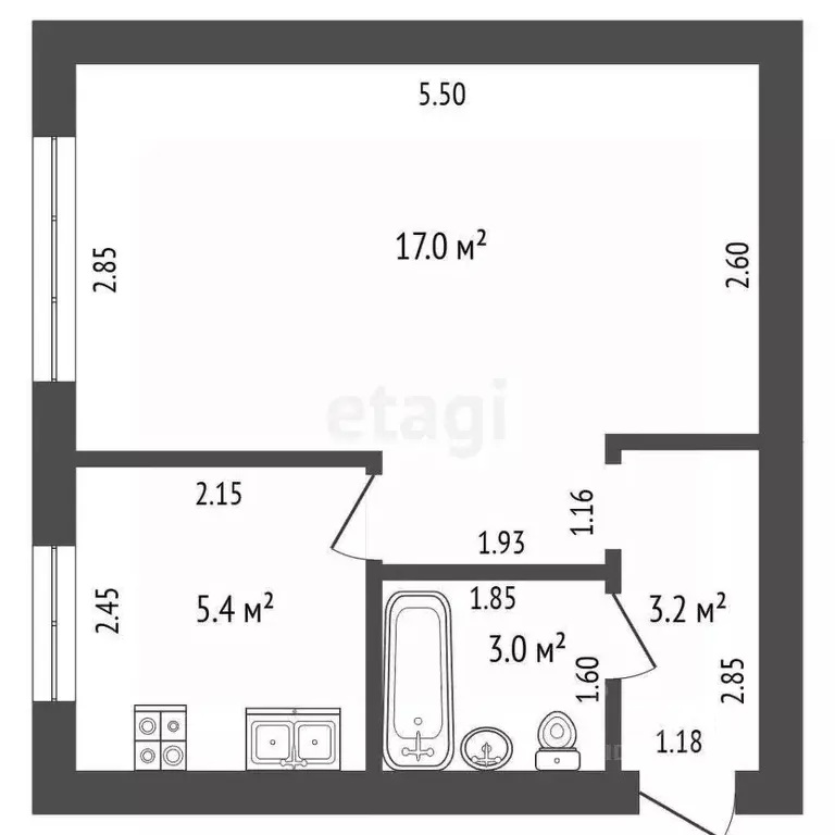 1-к кв. Мордовия, Саранск просп. 60 лет Октября, 83 (28.6 м) - Фото 2