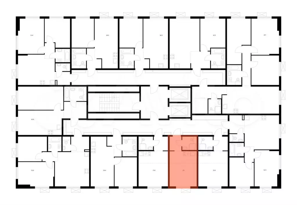 Квартира-студия, 20 м, 4/9 эт. - Фото 1