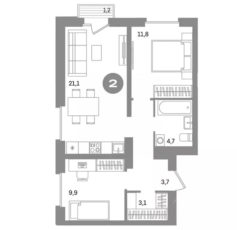 3-к кв. Москва Тагильская ул., 6/1 (57.5 м) - Фото 0