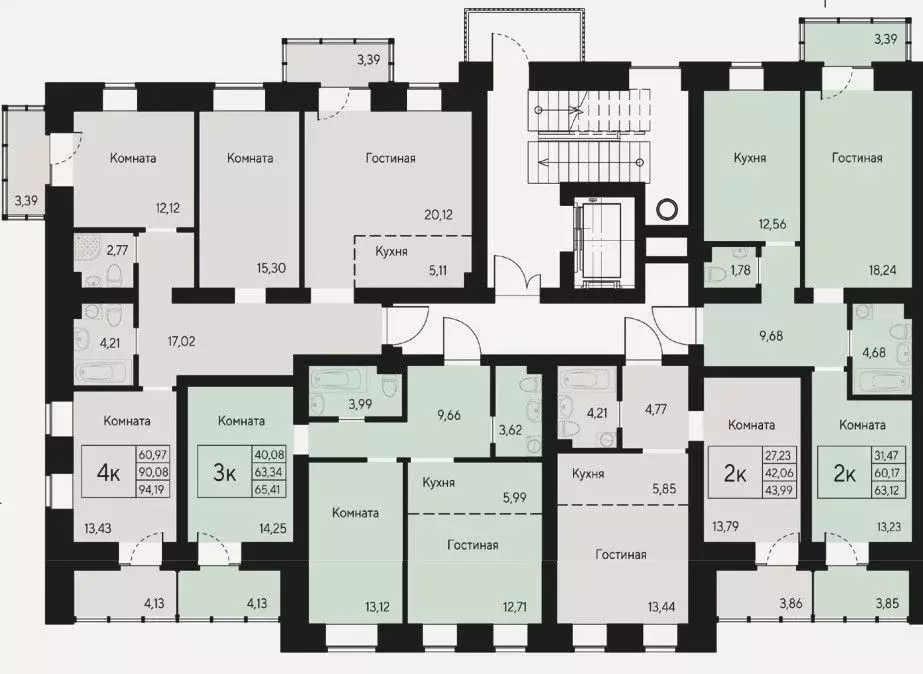2-к кв. Красноярский край, Красноярск ул. Елены Стасовой, 80 (62.1 м) - Фото 1