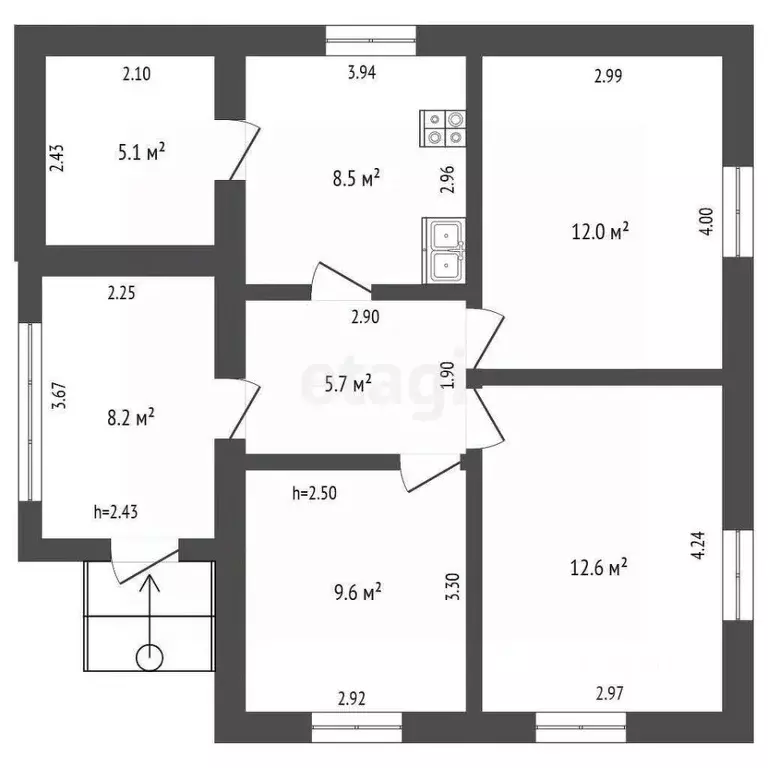 Дом в Орловская область, Знаменский район, с. Селихово Совхозная ул., ... - Фото 2