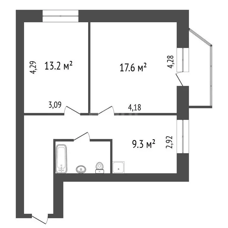 2-комнатная квартира: Красноярск, проспект 60 лет Образования СССР, ... - Фото 1